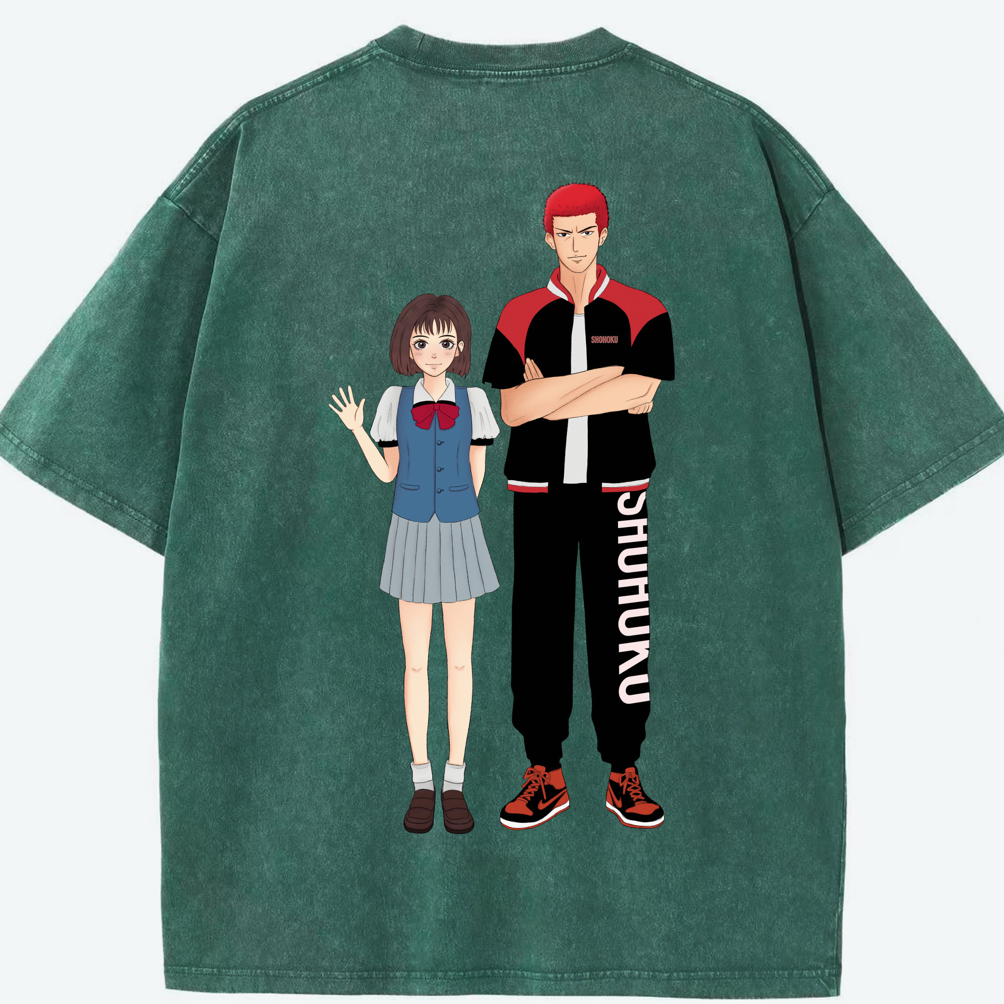 （画像用） SLAM DUNK／スラムダンク 綿100% ヴィンテージ風 半袖Tシャツ（背面プリント）